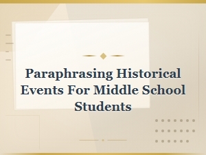 Sentence Rewriting for Middle School